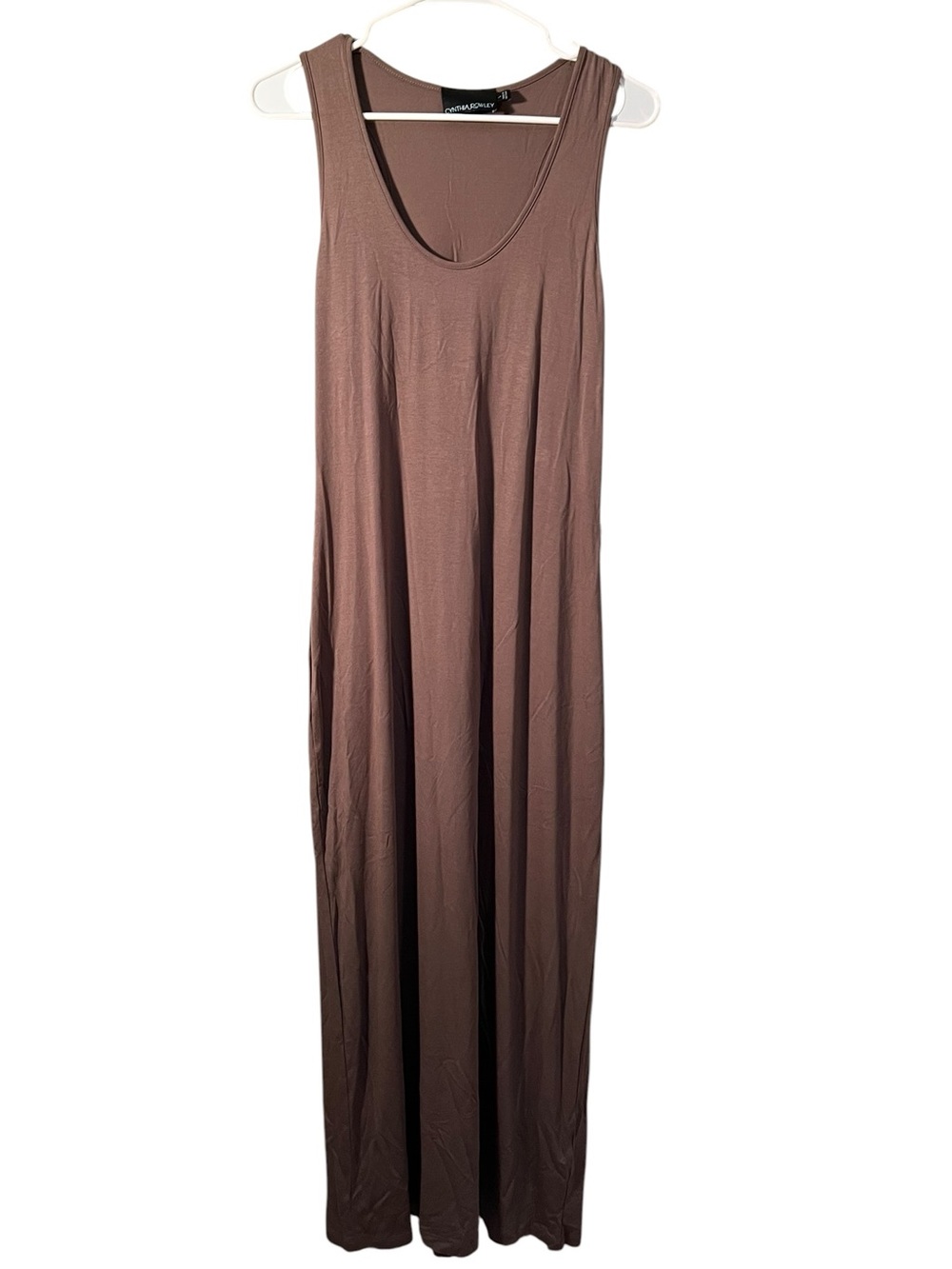 Cynthia Rowley Women’s Size Large Sleeveless Scoop Neck Maxi Dress Light Brown